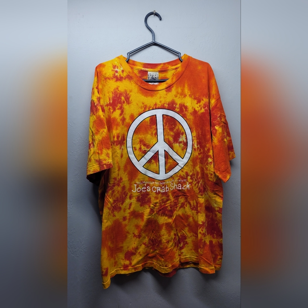 Vintage 90s Y2K XL Joe’s Crab Shack “Peace, Love & Crabs” Alore Made in USA